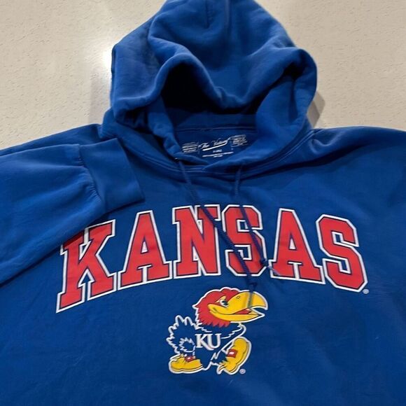 The Victory Kansas Jayhawks Hoodie Cotton/Poly Mens XL - Picture 3 of 9